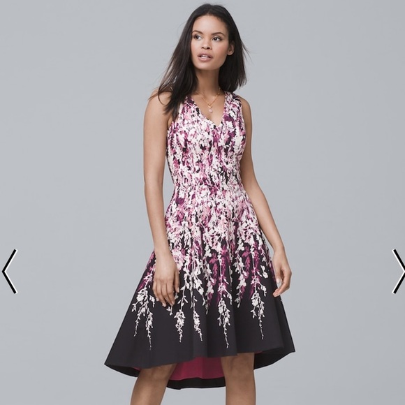 White House Black Market Dresses & Skirts - WHBM Floral Print Hi-Lo Dress